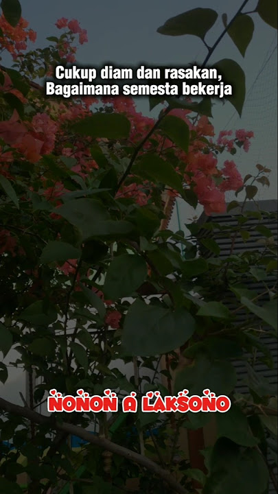 ...CUKUP DIAM DAN RASAKAN SEMESTA BEKERJA