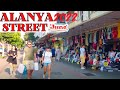 alanya street walking tour 2022 June ! alanya city center ! antalya turkey holiday ! turkey travel