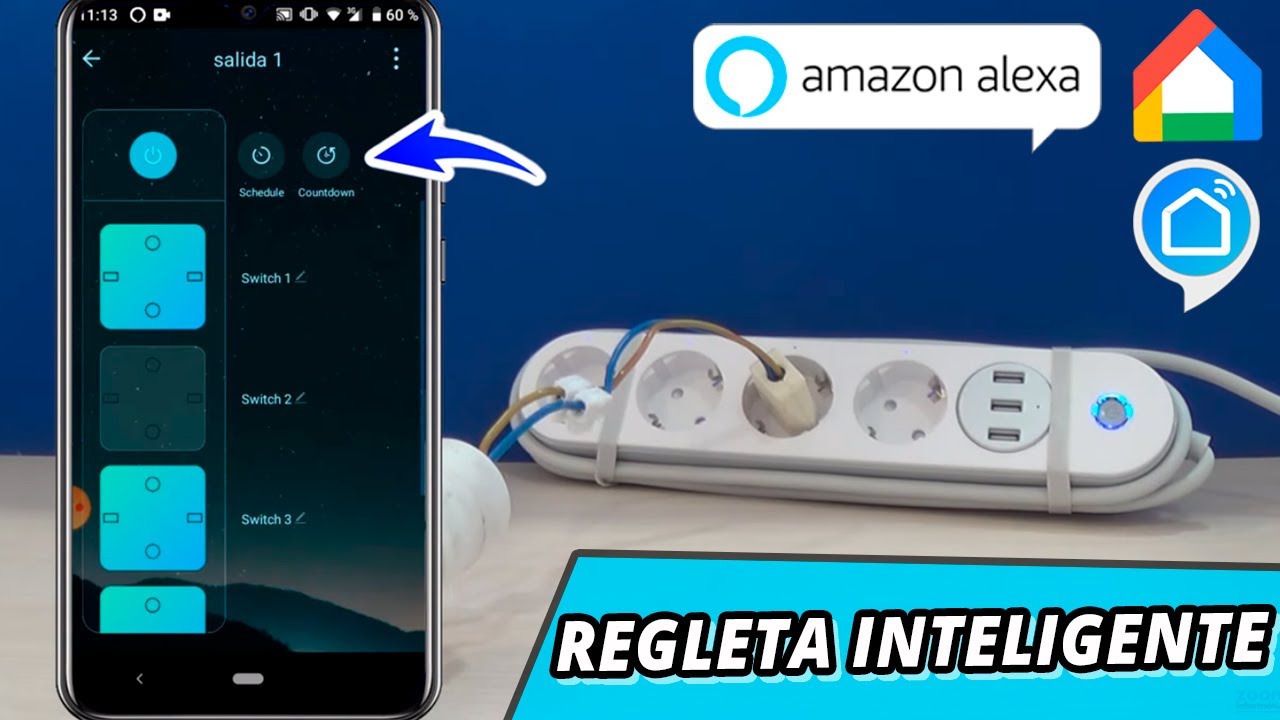 Regleta inteligente WiFi Tuya Smart compatible  Alexa y Google Home  ✓✓✓ 