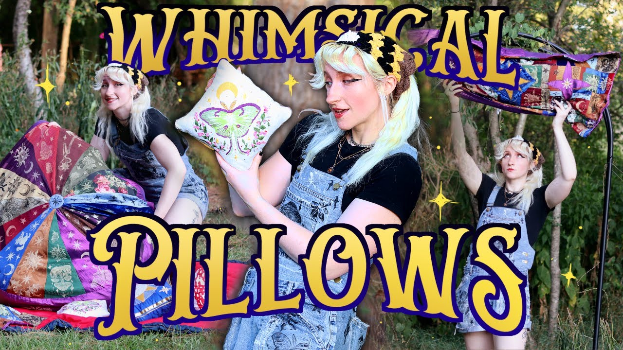 Sewing pillows until I run out of fabric...and brain cells 🍄☀️🍂