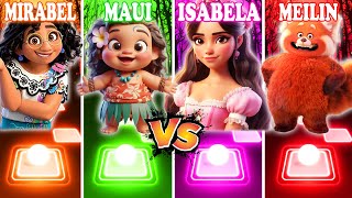 Encanto Mirabel Vs Maui Vs Encanto Isabela Vs Turning Red Meilin - Tiles Hop!