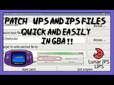 GBAでUPSおよびIPSファイルにパッチを適用する方法（明確に説明されています）