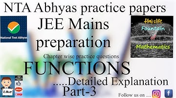 NTA Abhyas/JEE Mains/objective/Chapter wise practice questions/detailed solutions/Functions/part 3
