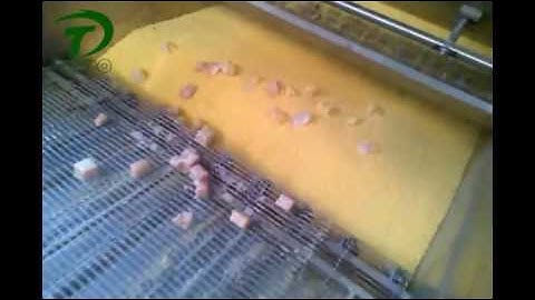 Tempura battering breading machine