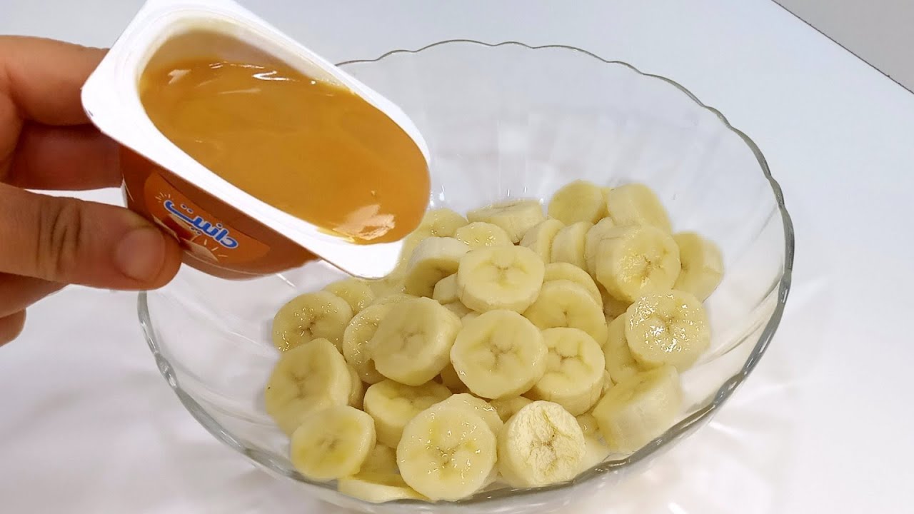 عندك شوية موز🍌 وياغورت حضريها في دقائق بدون سكر ولا بيض ولانشا من نهار جربتها وليت مدمنة عليها خطيرة
