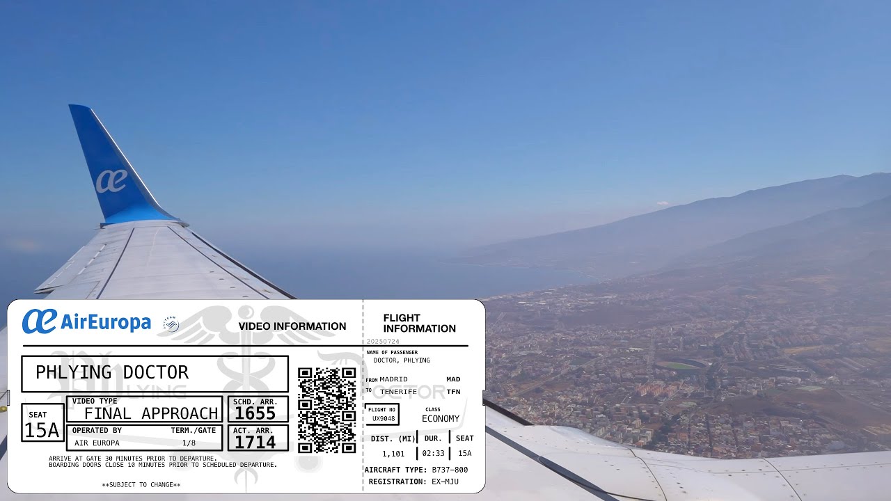 Final Approach (Air Europa 9048): Afternoon arrival into Tenerife North