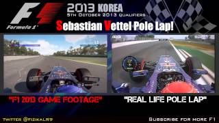 F1 2013 Korean Pole Position Lap By Sebastian Vettel