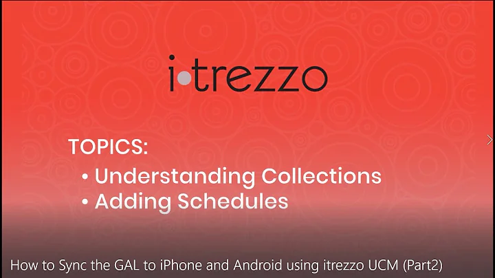 How to Sync the GAL using Collections (itrezzo UCM Setup Part 2)