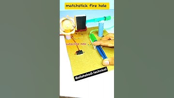 matchstick fire hole#dc motor#shorts#viral#science#tech#project#diy#experiment#prayagraj