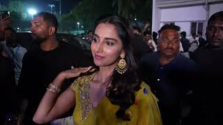 Actress Meenakshi Chaudhary Entry At Bhimavaram Balma Song Launch Event Naveen Polishetty