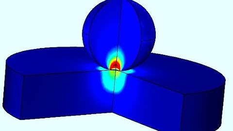 Brinell hardness test simulation using Comsol Multiphysics