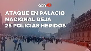 Normalistas Lanzan Petardos En Palacio Nacional