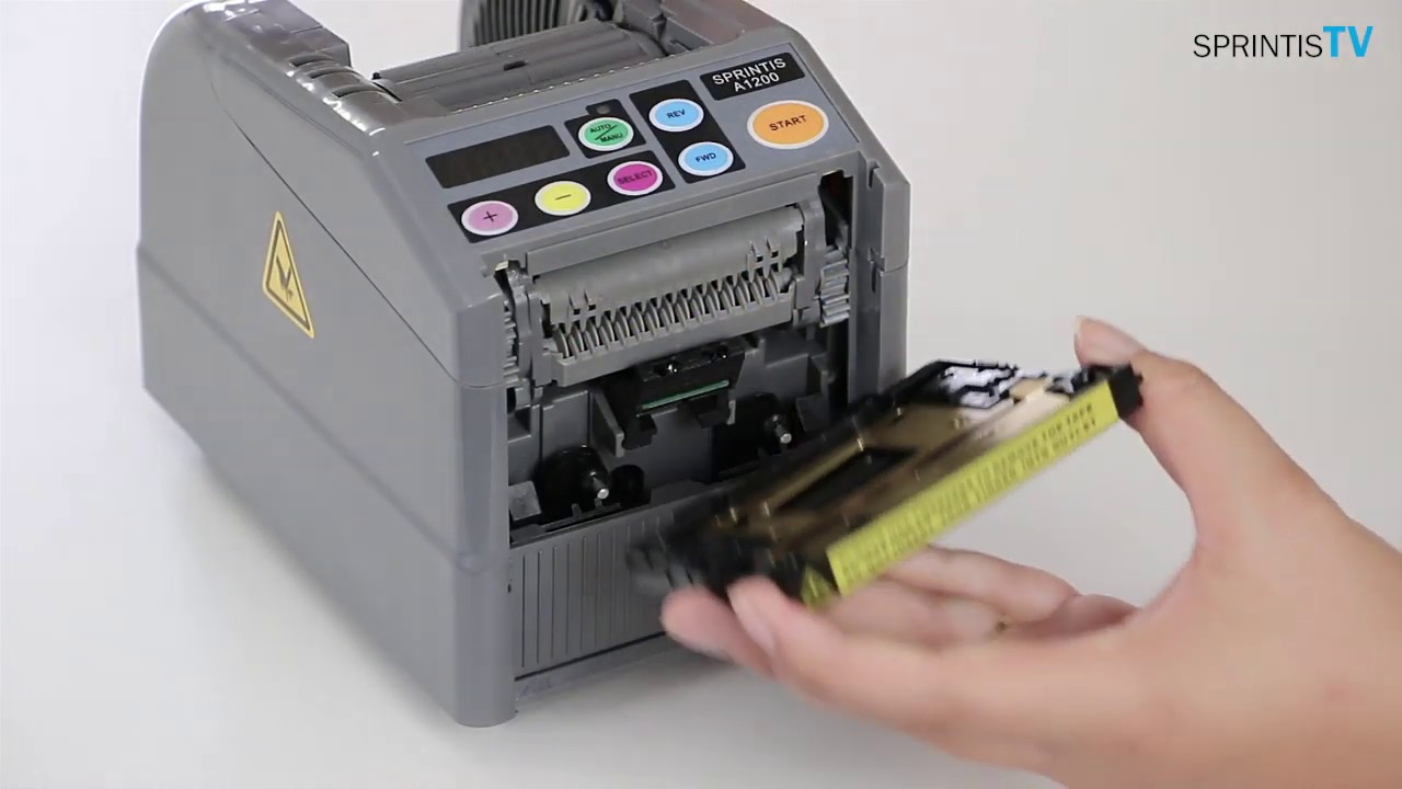 Handlicher automatischer Klebebandspender Knopfdruck Kunststoff grau 