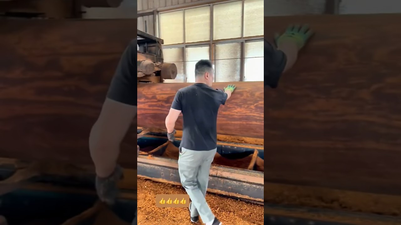 LOG shaping genius! 🌲⚙️🤯 #shorts #woodworking #engineering #manufacturing #crafts