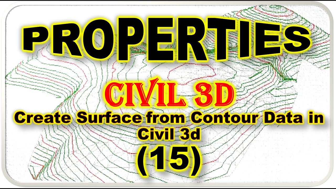 Create Surface from Contour Data in Civil 3d انشاء سارفس من خطوط بولي ...