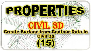Create Surface from Contour Data in Civil 3d انشاء سارفس من خطوط بولي لين او خطوط كنتور سابقة للسيفل