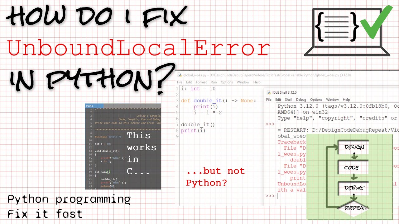 How do I fix UnboundLocalError in Python? -- Fix it fast! - YouTube