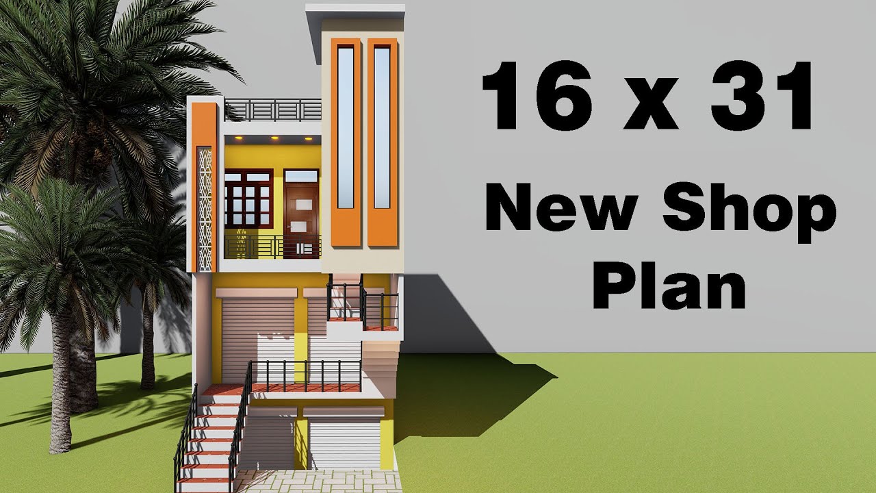 Besment shop with house plan ,3D besment design ,16*31 dukan or makan ka naksha , 26x31 3D house