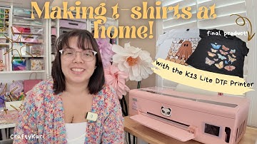 How I Make DTF Transfers & Press T-Shirts at Home | K13 Lite PINK DTF Printer for Small Business