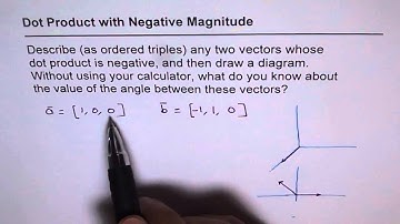 Give Vectors With Negative Dot Product Magnitude - EDEXCEL - GCSE