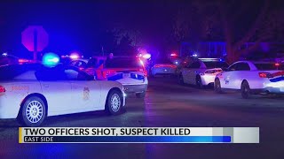 2 IMPD officers shot on east side of Indianapolis; suspected shooter dead