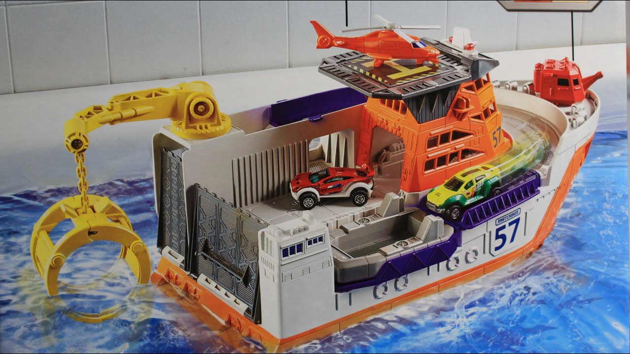 Matchbox Ship Shark Water Toy Mission Rescue Land Marine Mega Playset Rig Water 