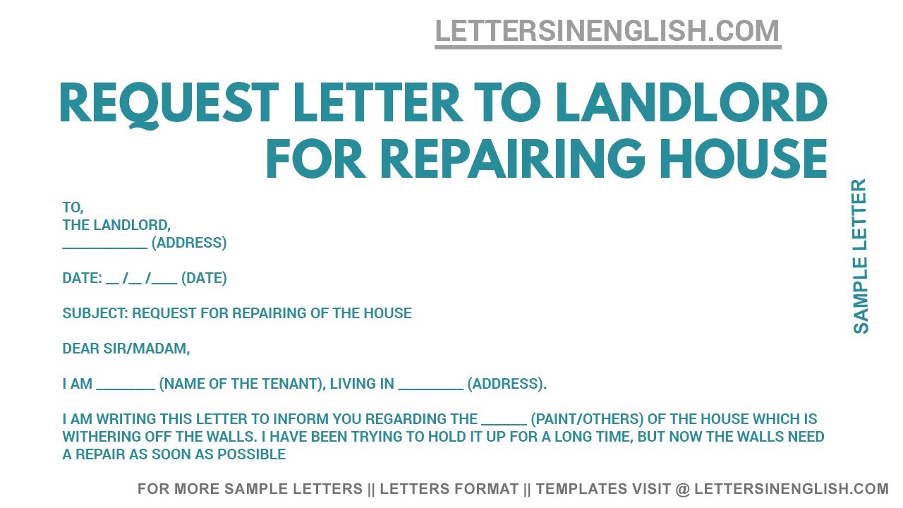 application letter for permission of house repairing