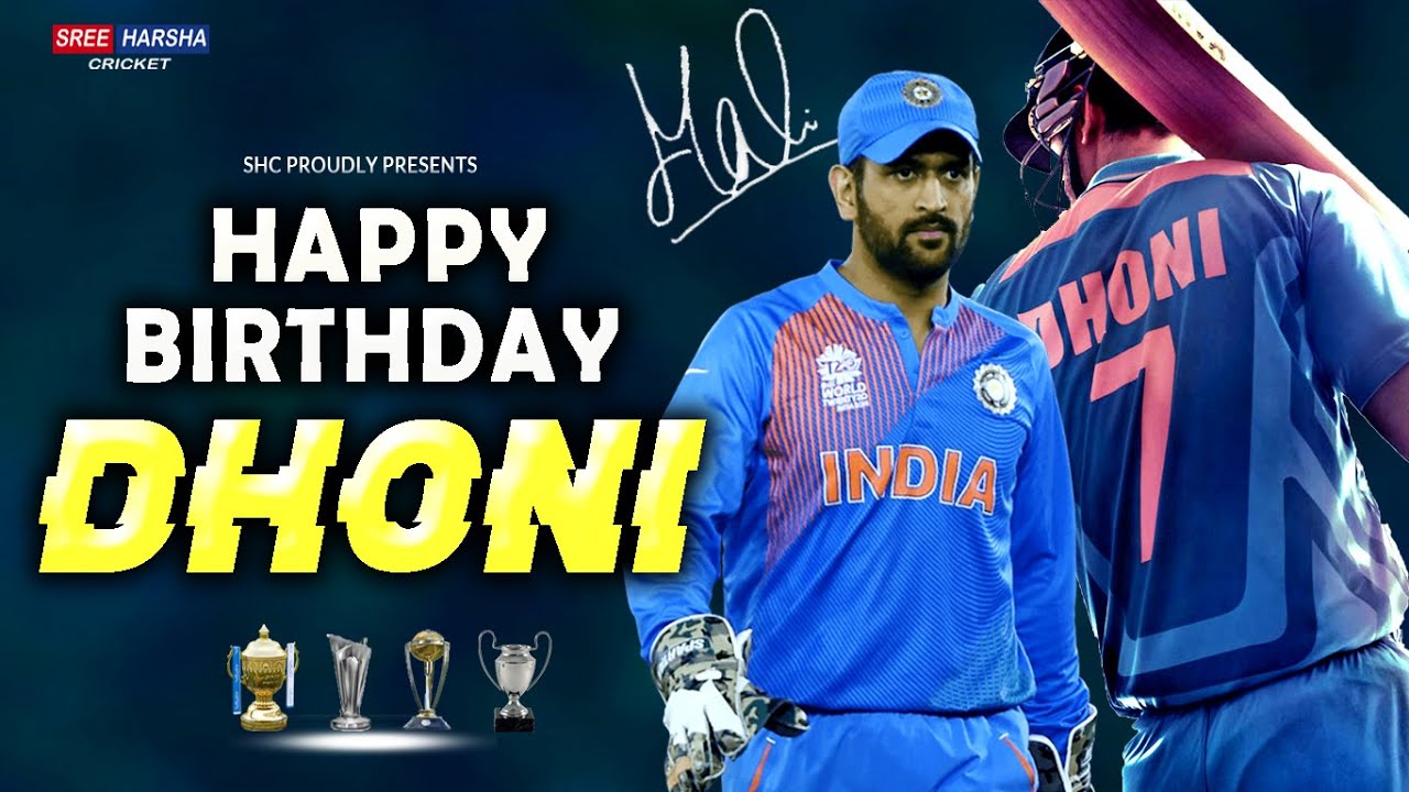 Happy Birthday Dhoni | MS Dhoni Birthday Whatsapp Status Video ...