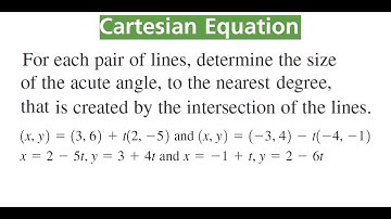 DETERMINE ACUTE ANGLE Between Pairs Of Lines (1)
