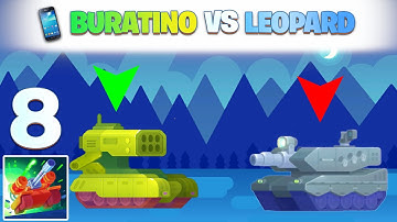 Max Level • Tank Stars 2 Buratino vs Leopard - Gameplay Walkthrough Part 8 (iOS,Android) | Max Level