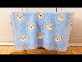 Create an Adorable Bear Crochet Baby Blanket – Step-by-Step Tutorial (Part 2) 🧸