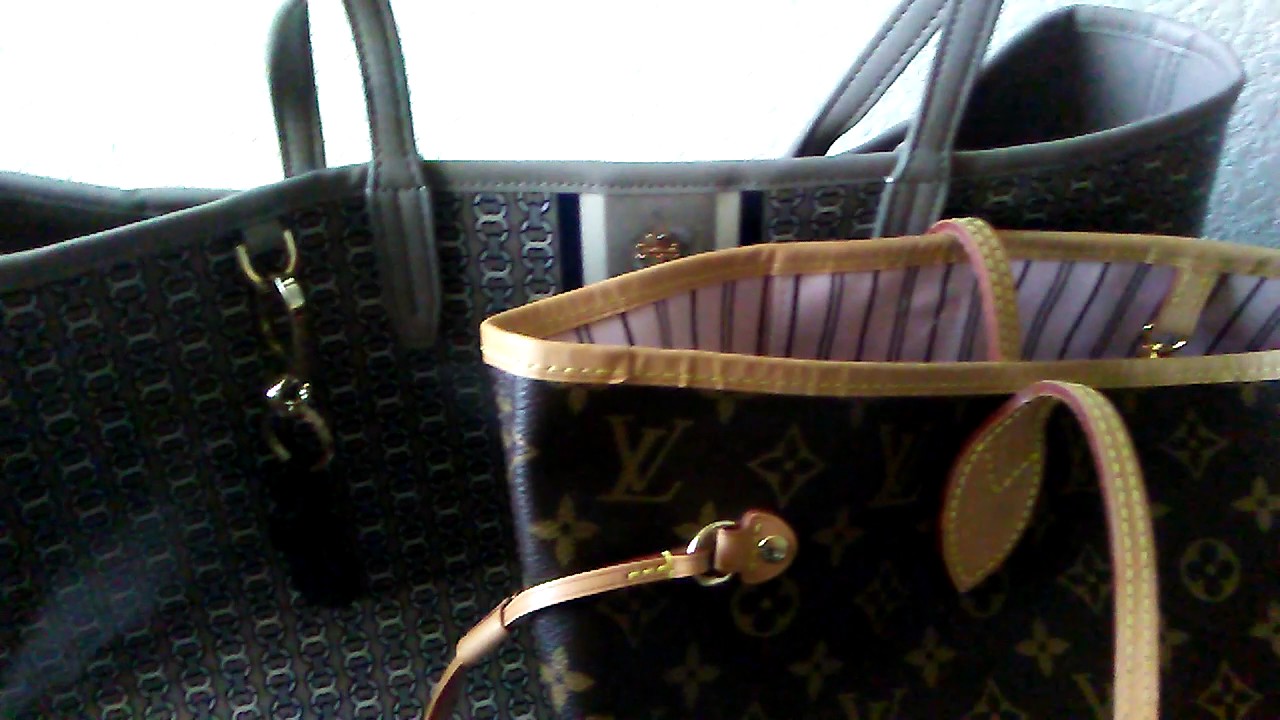 Comparing The Louis Vuitton Neverfull mm and The Coach Nylon Ellis Tot