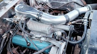 Supercharging the Oldsmobile 260 V8 on a budget Jaguar M112 roots blower draw through carburetor 4.3