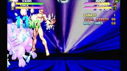 MvC2: Iceman 100% combo (1 meter)