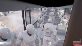 Passenger flow analysis using behavior trees in Unreal Engine 4