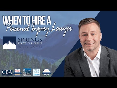 When To Hire A Personal Injury Lawyer?? // Springs Law Firm #coloradosprings