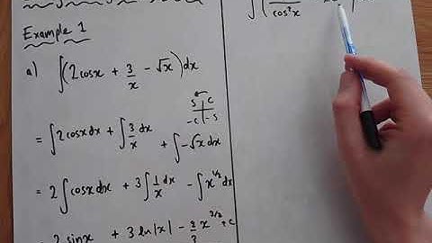 Integration - Exponentials, basic trig and fractions by inspection
