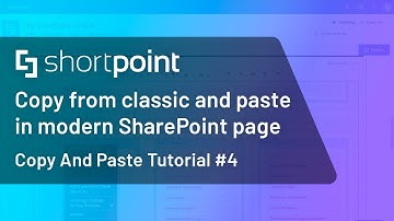 Copy And Paste Tutorial#4: Copy from classic and paste in modern SharePoint page