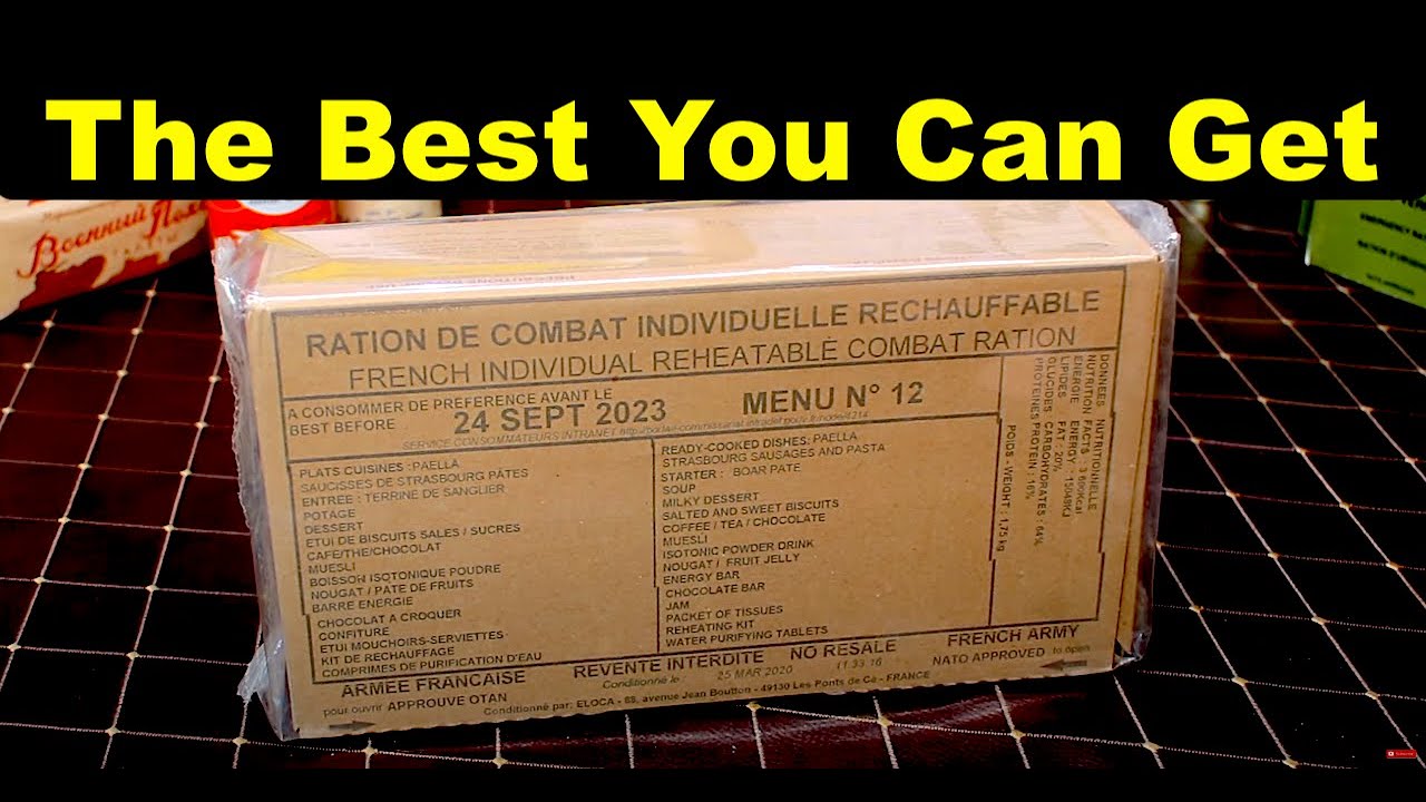 BRAND NEW Menu French MRE Review Seafood Pilaf And Strasbourg Sausages ...