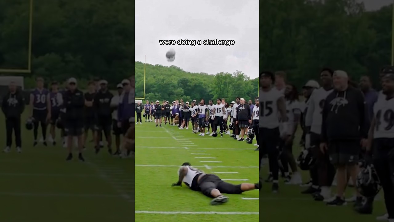 He cheated in Offense vs Defense challenge #nfl #shorts