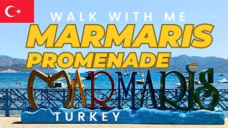 Promenade Walk | Marmaris | Mugla | Turkey 2023  -  Stroll the seafront, the bay, beach & mountains