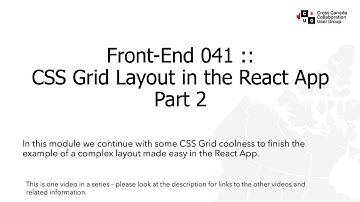 Front-End 041 ::CSS Grid Layout in the React App Part 2