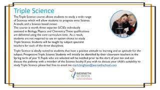 Science GCSE Options Information