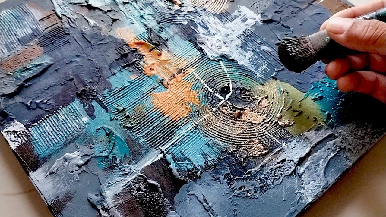 Mastering ABSTRACT Art / ACRYLIC Painting on TEXTURED Canvas / Step by ...