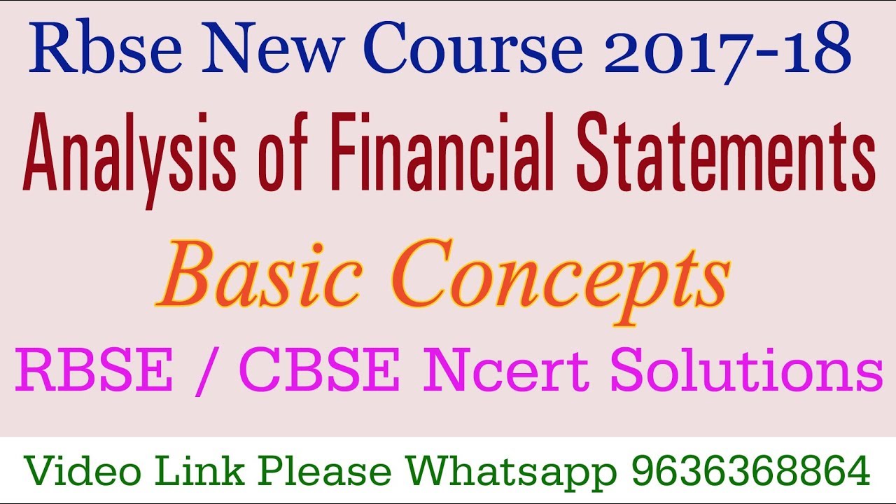 Basic Concepts Ch 10 Analysis Of Financial Statement Class 12 Accountancy Hindi RBSE Commerce capital gains tax