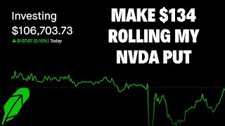Making $134 Rolling UP my NVDA Put I Sold - Selling Options for Income