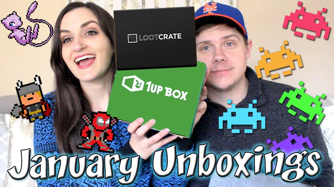gaming logo Legends, Aliens, Bobby, & Dexter!! - Loot Crate & 1Up Box Unboxings: January 2016