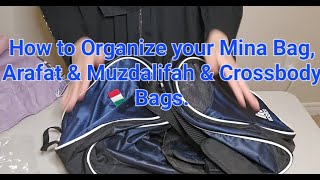 Hajj 2023 Mina Bag , Arafah & Muzdalifah Bag , Crossbody Bag Packing