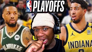 Milwaukee Bucks vs Indiana Pacers Game 3 Round 1 Playoff Full Highlights | REACTION