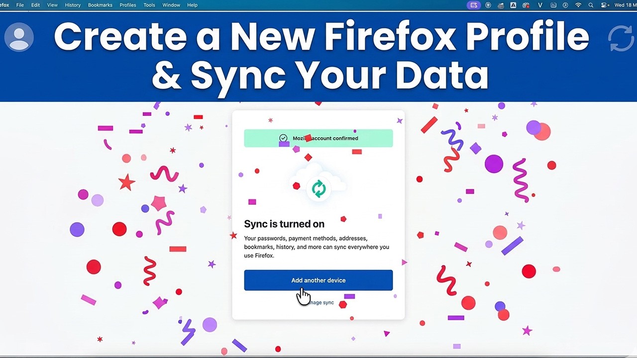How to Create a New Firefox Profile & Sync Your Data - YouTube